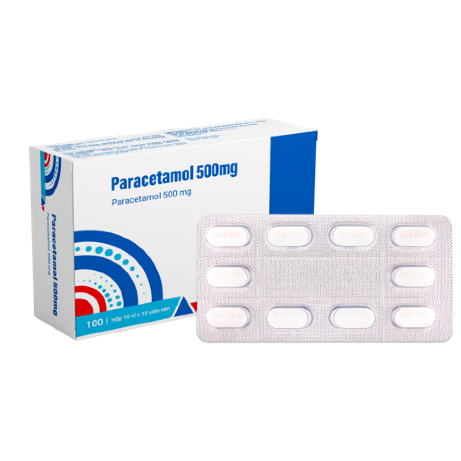 EU Viên nén PARACETAMOL 500 mg V/10, H/100 